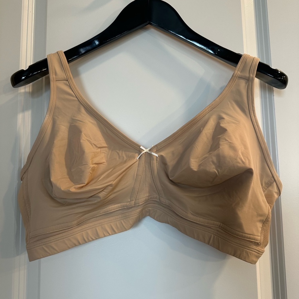 Beige Unlined No-Wire Bra